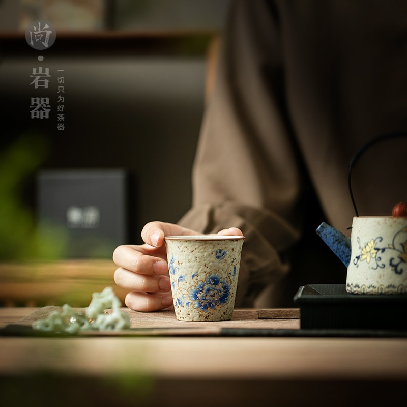 陶瓷高档精致个人专用主人杯功夫茶具家用茶杯品茗杯直身杯可乐杯