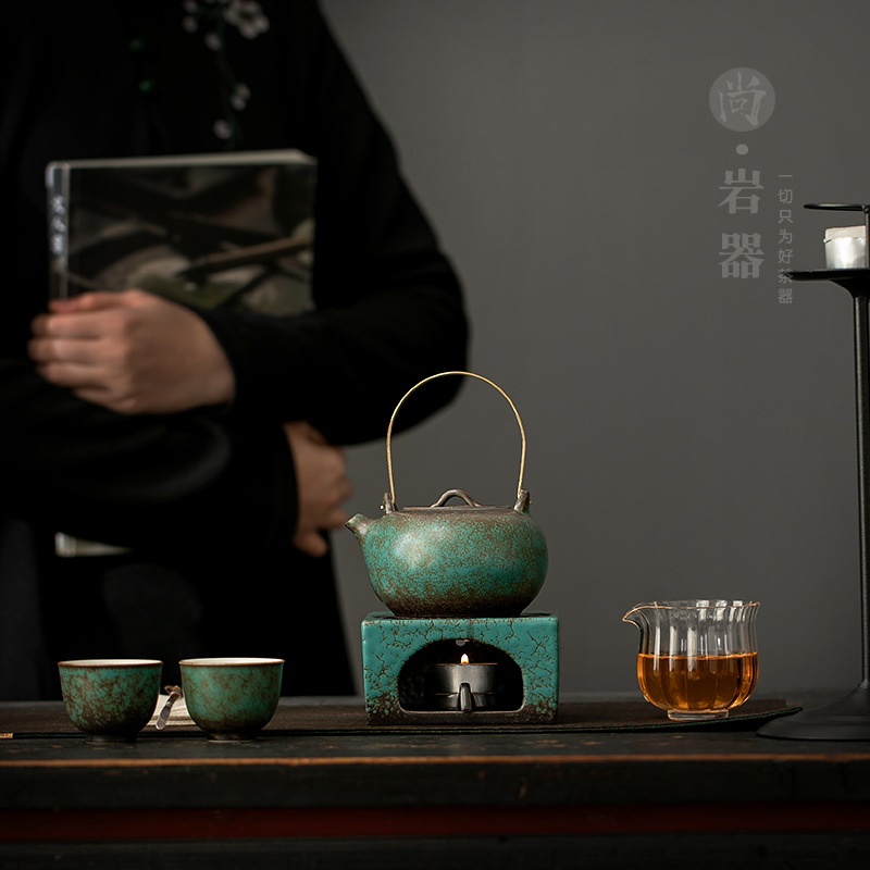 陶瓷温茶炉花茶壶蜡烛煮茶炉套装加热保温底座温茶壶茶杯整套煮茶